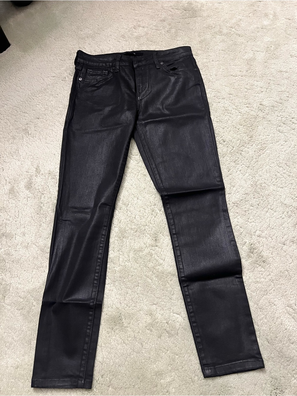 Joe's Jeans Black Coated Skinny Jeans